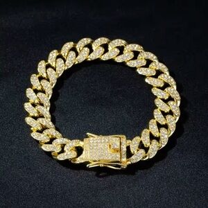 Miami Cuban Mens 13mm Iced Out Bracelet 8”